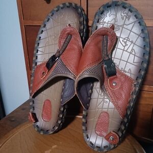 West Louis™ Handmade Cow Genuine Leather Slippers_9